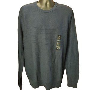 Shaquille O'Neal Men's Blue Long Sleeve Crew Neck Light Sweater XLT